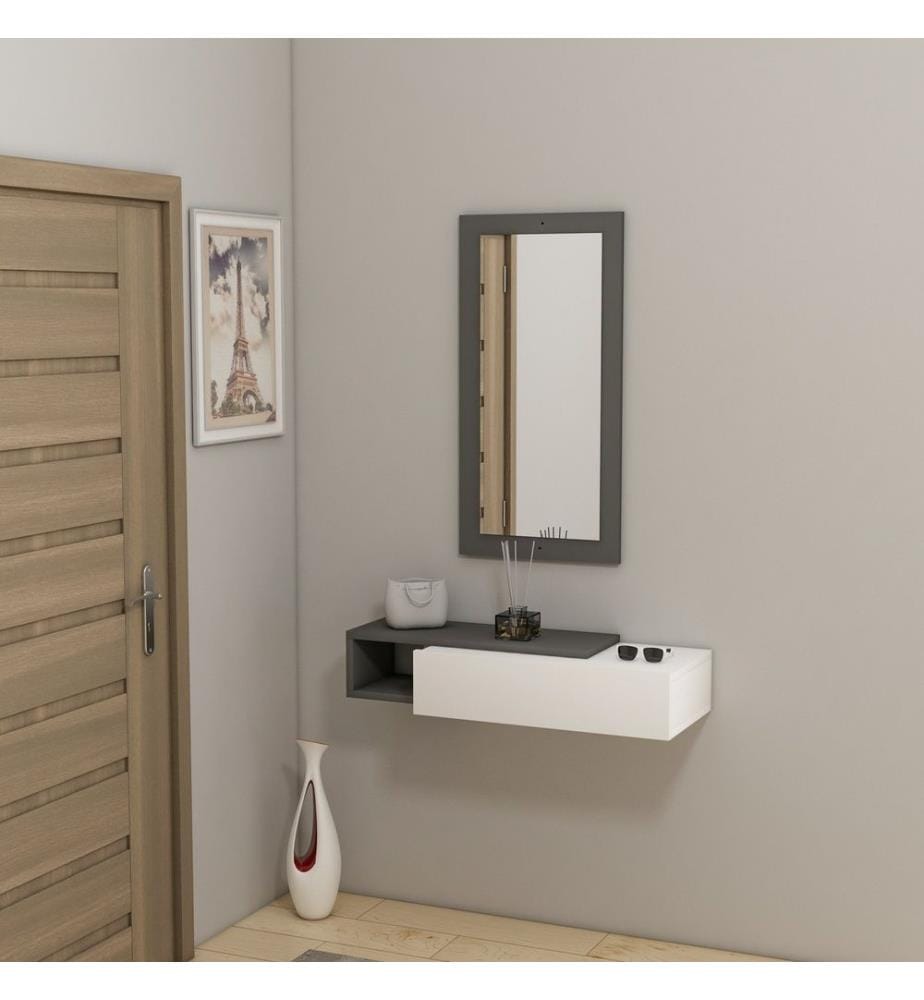 Sideboard - Anthrazit Weiss