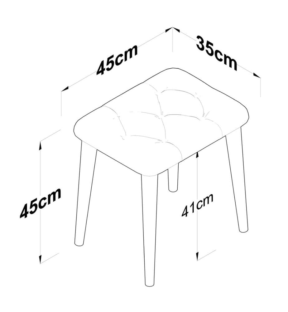 Pouffe - Schwarz Weiss