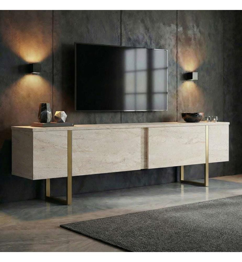 Meuble TV - Travertine Gold