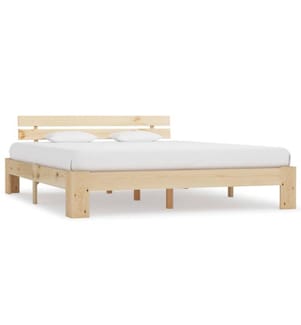 Cadre de lit Bois de pin massif 160 x 200 cm