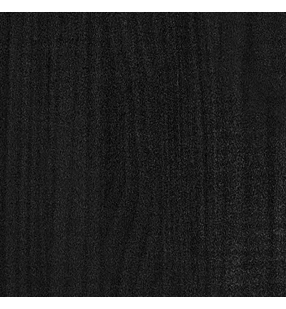 Massivholzbett Schwarz Kiefer 140x190 cm