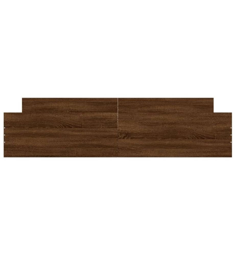 Bettgestell mit Kopf- und Fussteil Braun Eiche-Optik 200x200 cm