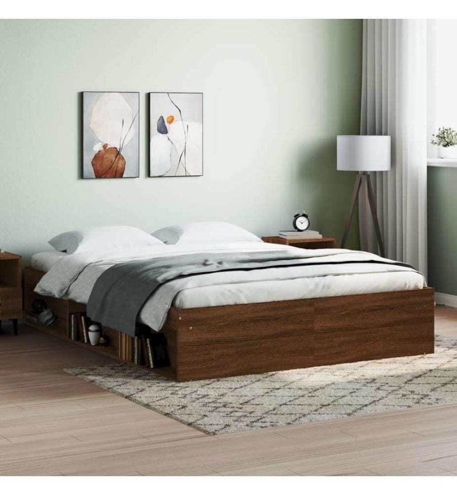 Bettgestell Braun Eichen-Optik 140x200 cm