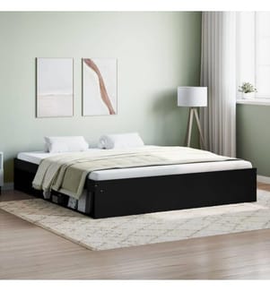 Bettgestell Schwarz 180x200 cm
