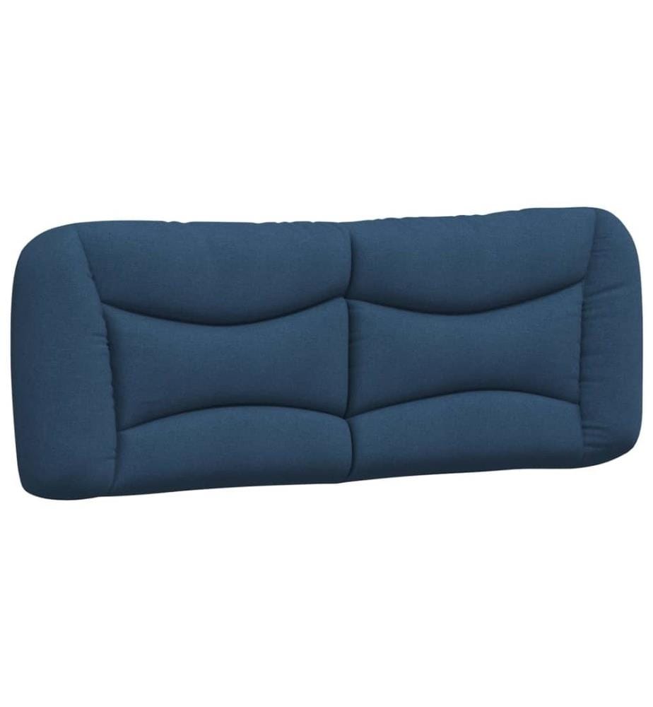 Bett mit Matratze Blau 140x190 cm Stoff