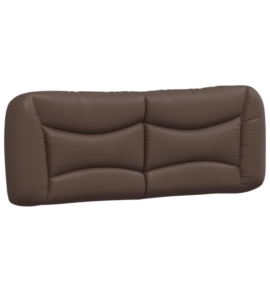 Bett mit Matratze Braun 140x190 cm Kunstleder