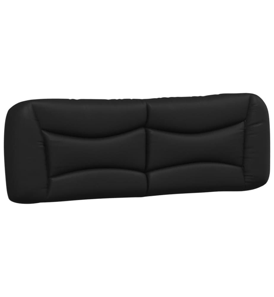 Bett mit Matratze Schwarz 160x200 cm Kunstleder