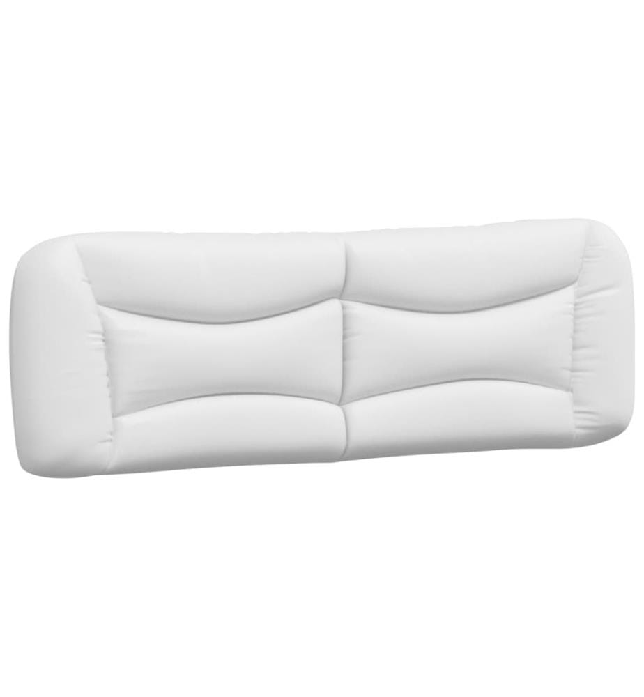Bett mit Matratze Weiss und Schwarz 160x200 cm Kunstleder