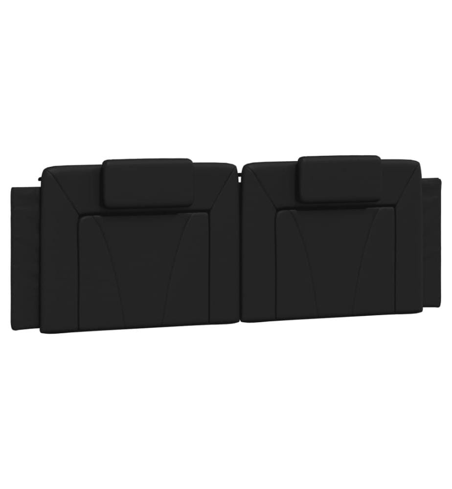 Bett mit Matratze Schwarz 160x200 cm Kunstleder