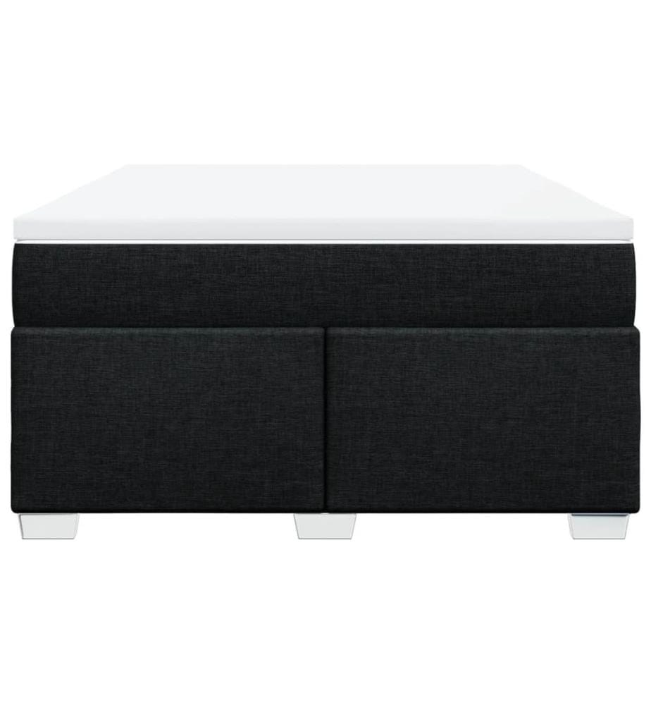 Boxspringbett mit Matratze Schwarz 140x190 cm Stoff