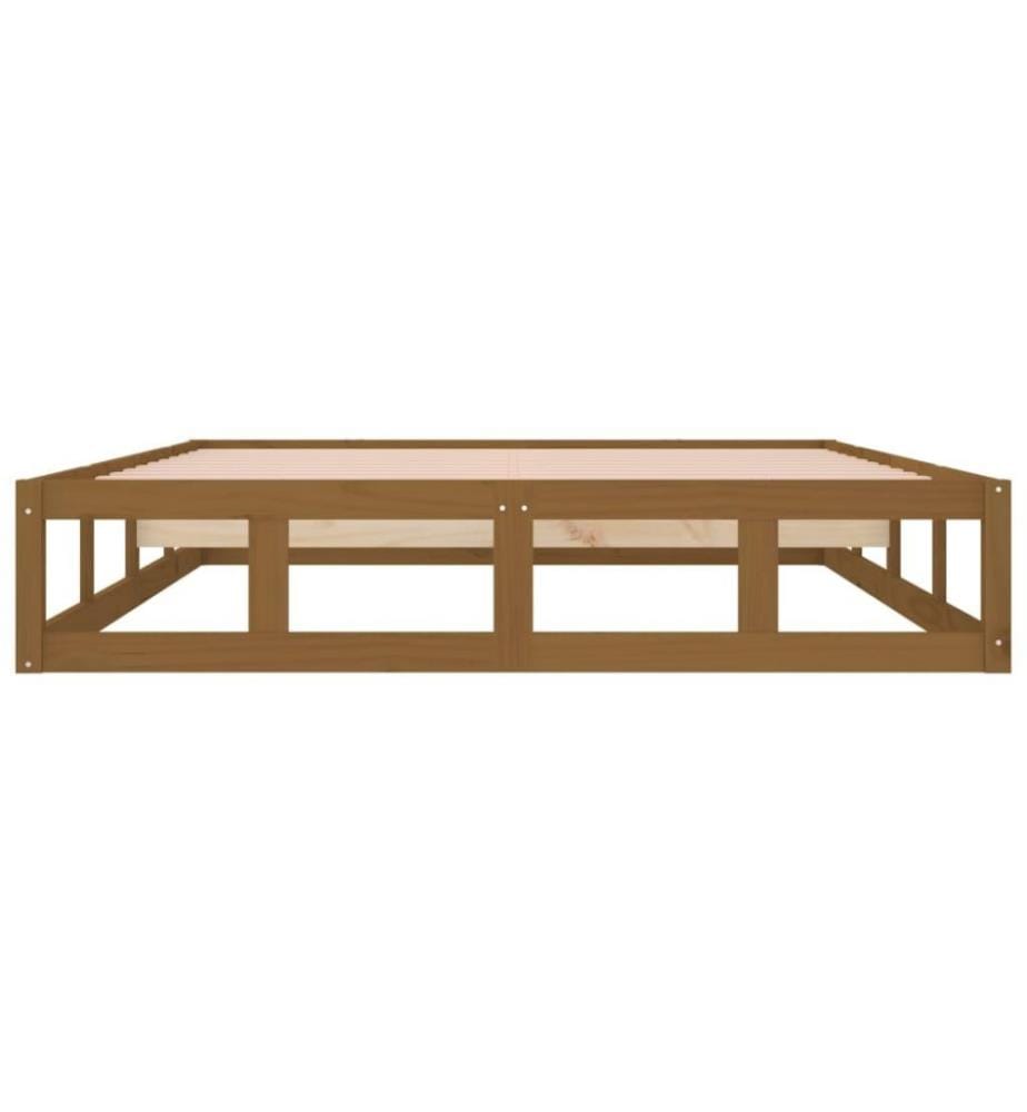 Massivholzbett Honigbraun 150x200 cm 5FT King Size