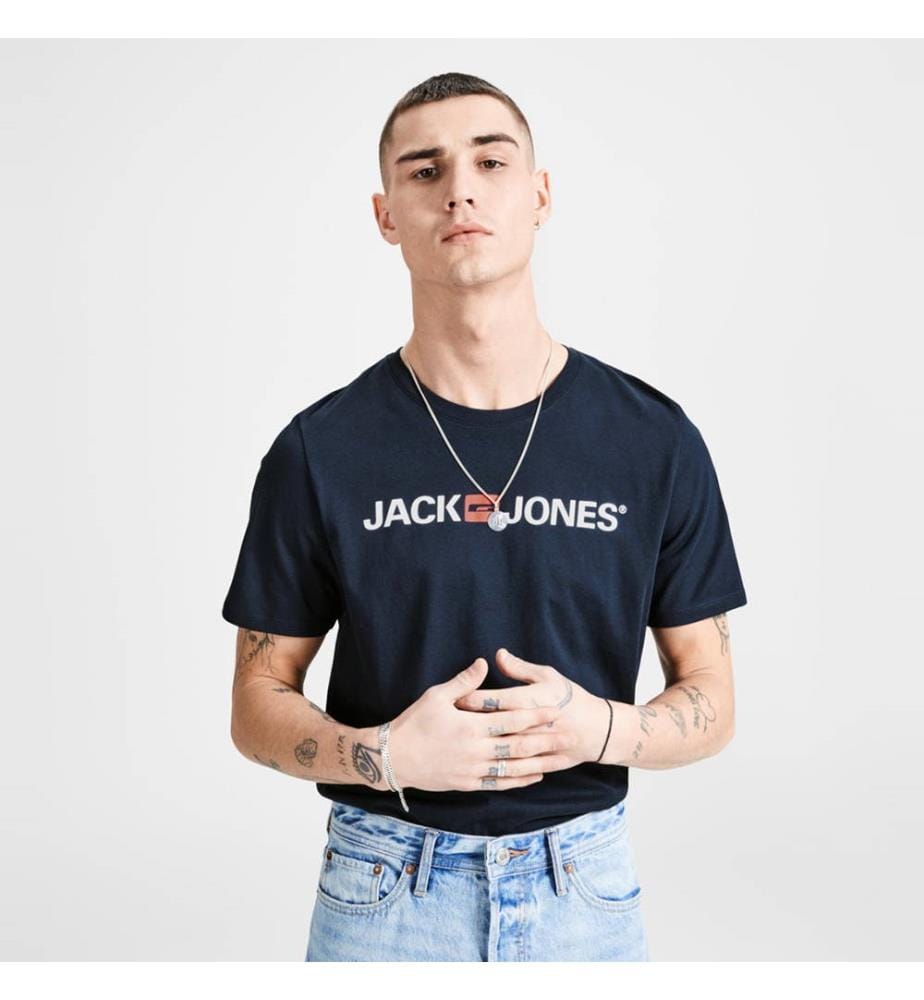 T-Shirt Jack & Jones Slim Fit - Blu Marino
