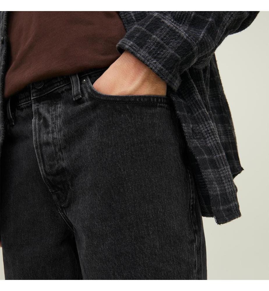 Weite Jeans – Schwarz