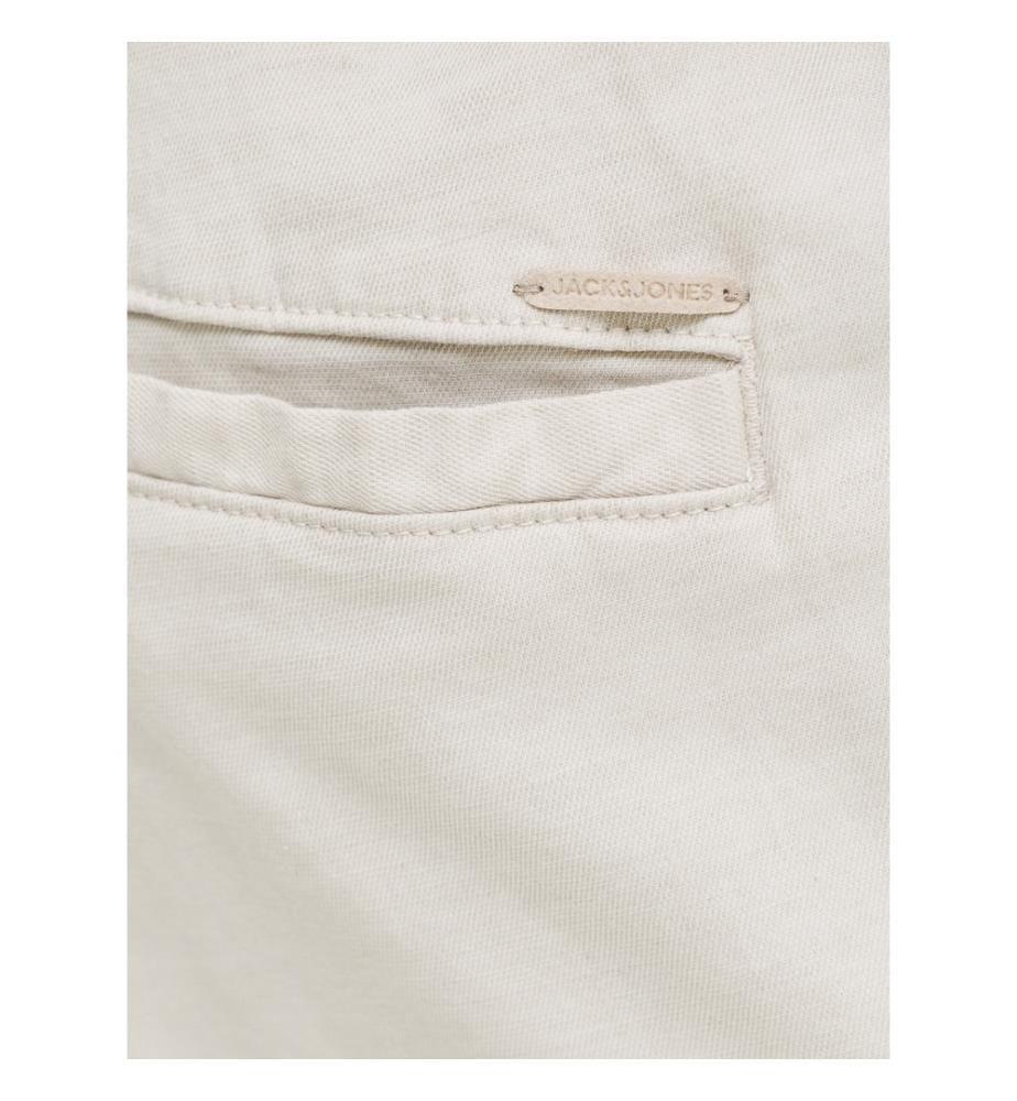 Chino-Hose in klassischer Passform aus Leinenmischgewebe – Beige