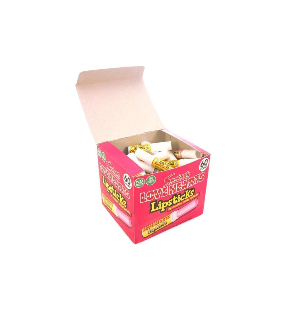 Swizzels - Love Heart Lipsticks 60 pièces