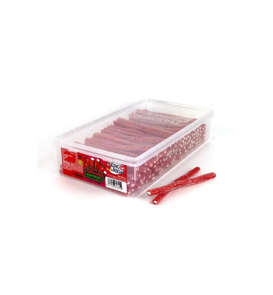 King Regal - Bonbons gommeux Bâtonnets de fraises sucrés 150 pièces