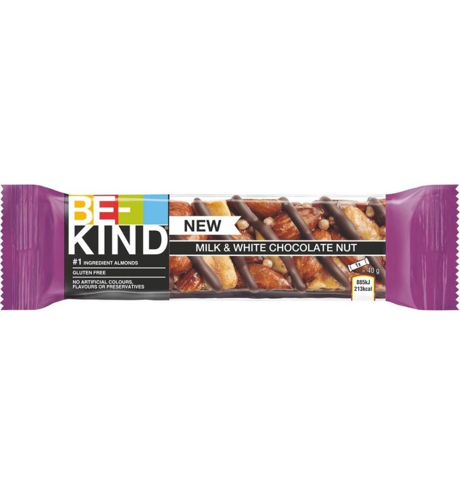 BE-KIND Barre Milk & White Chocolate Nut 12 x 40 g