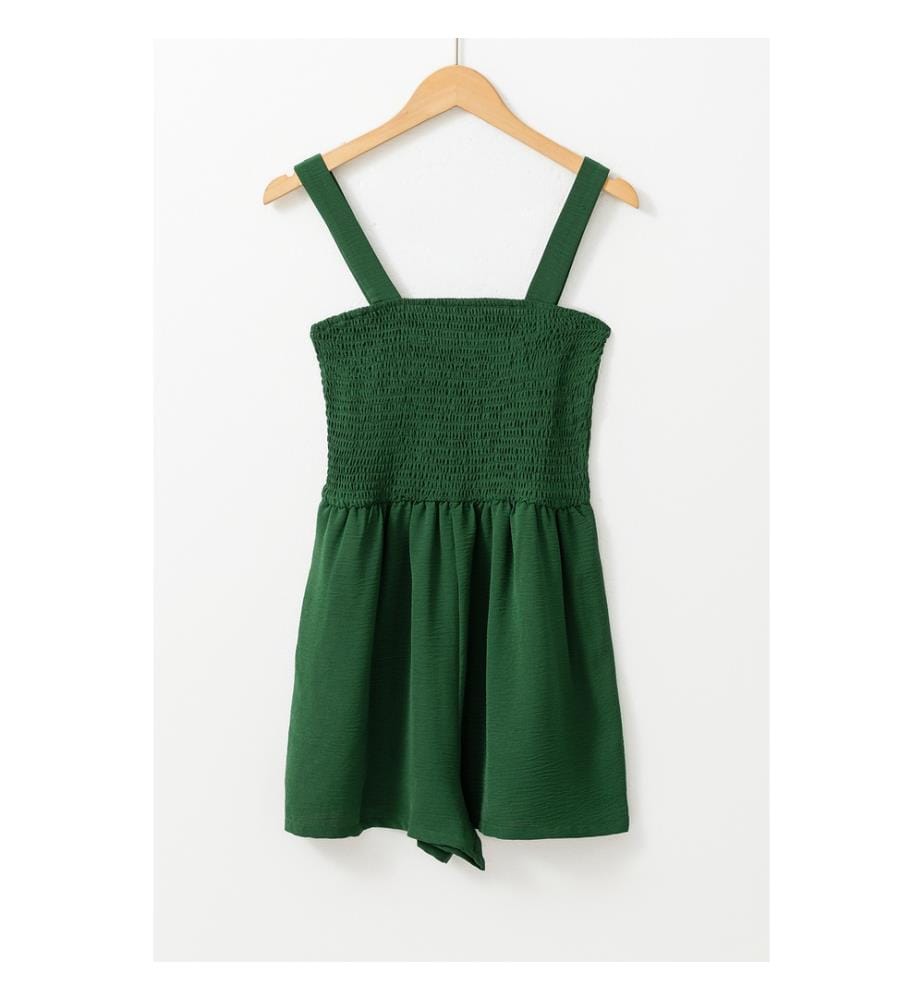 Combinaison Short Sans Manches à Poches - Vert