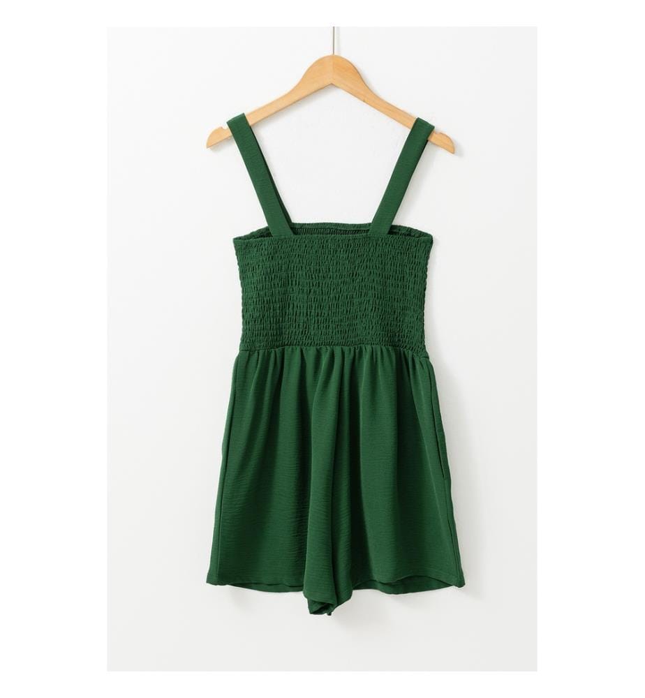 Combinaison Short Sans Manches à Poches - Vert