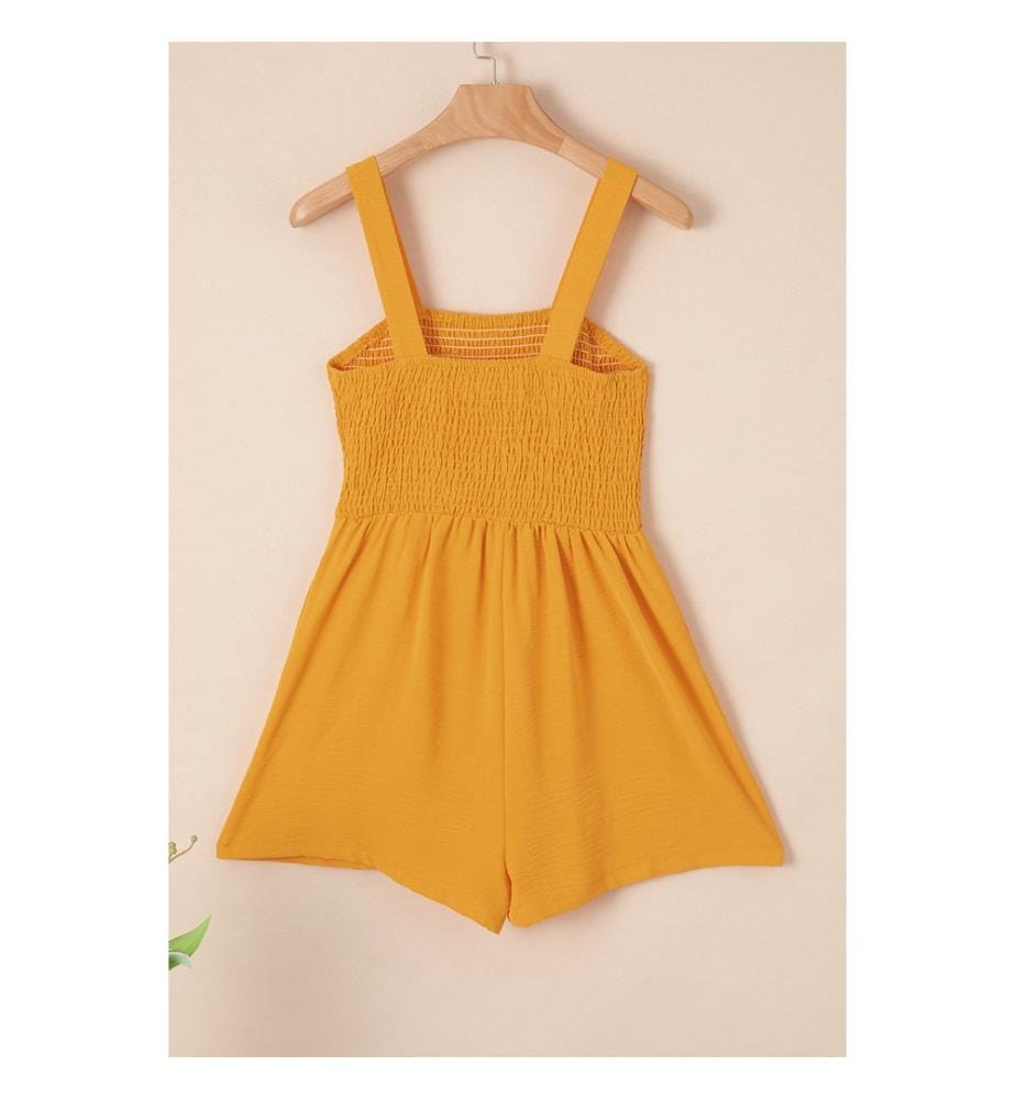 Combinaison Short Sans Manches à Poches - Gingembre