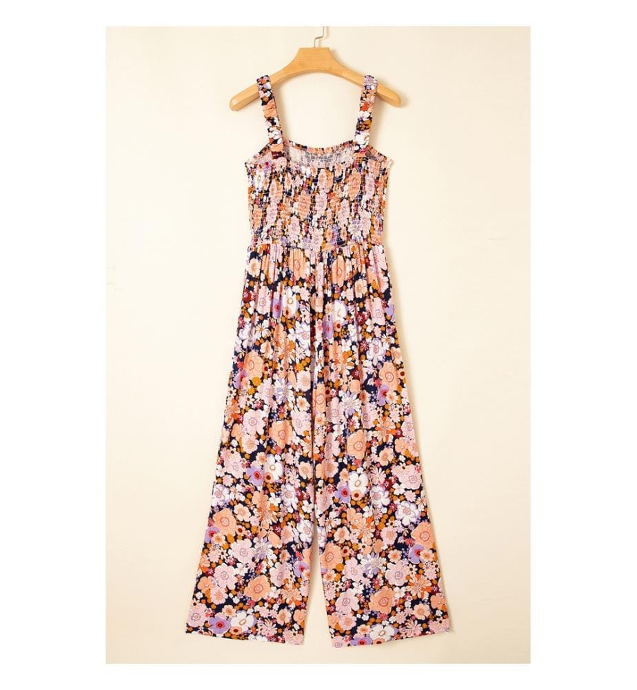 Combinaison Taille Haute à Imprimé Floral Noire - Noir