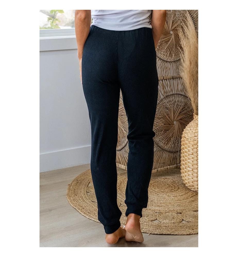 Pantalon de Jogging Côtelé - Noir
