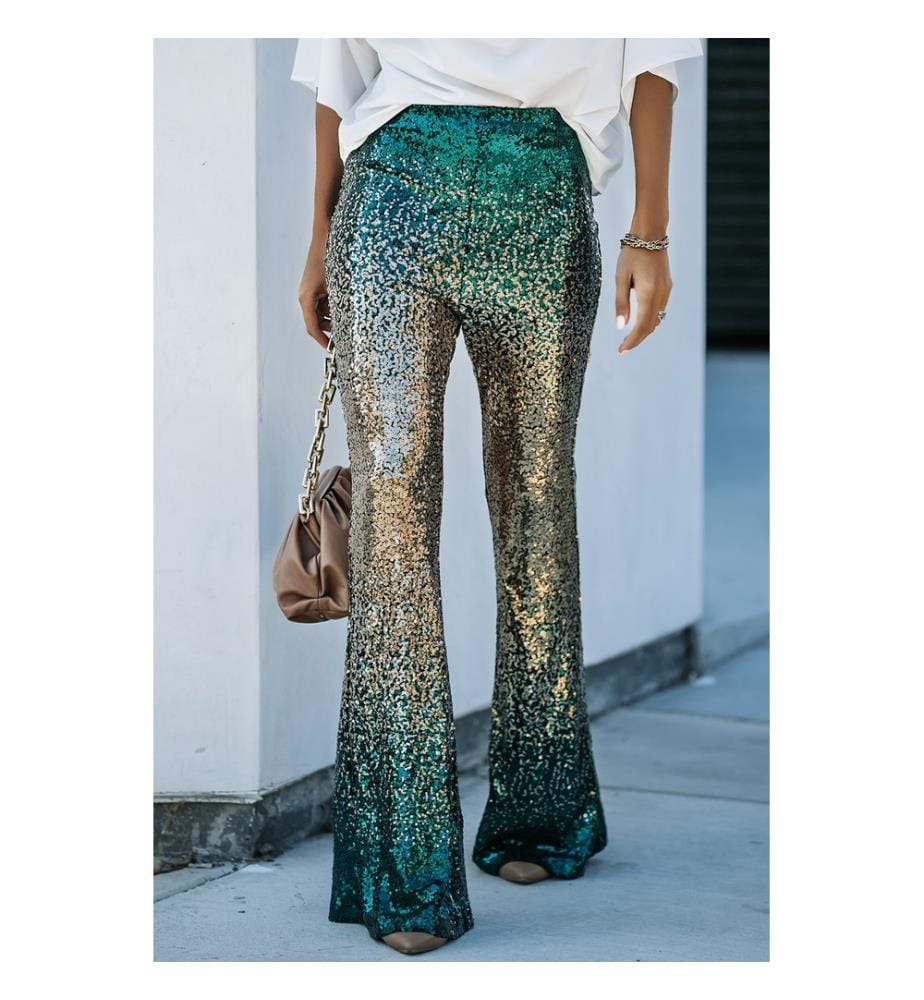 Pantalon Sequins - Vert