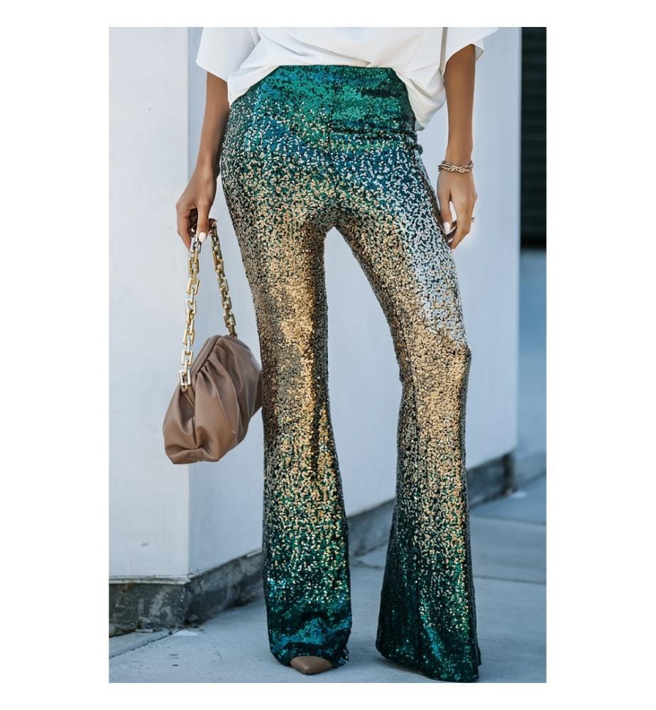 Pantalon Sequins - Vert