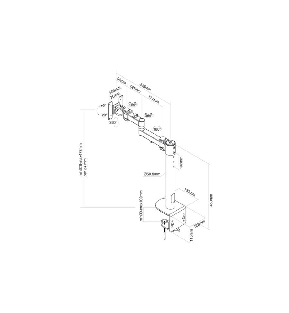 NEOMOUNTS - Tischhalterung FPMA-D960BLACKPLUS Tischhalterung bis 49
