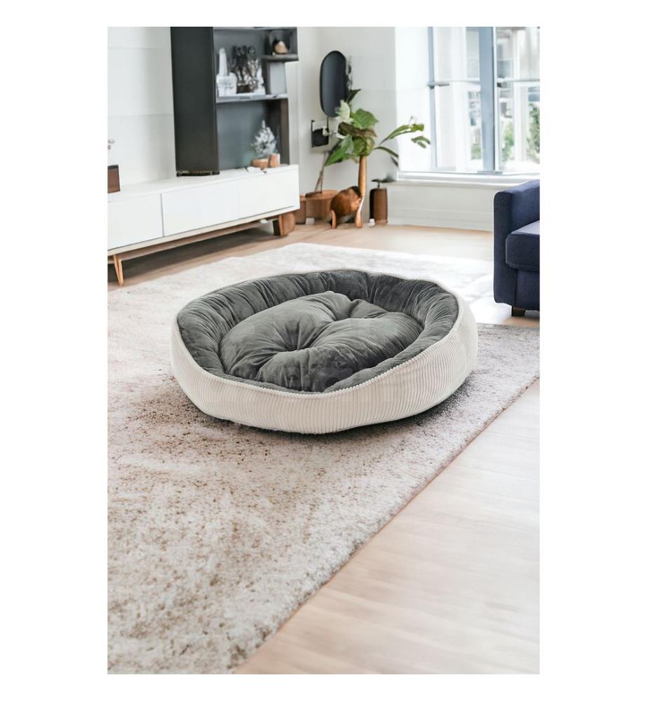 Pet Bed Beige Outer Cover: 95% POLYESTER / 5% COTTON & LYCRA
