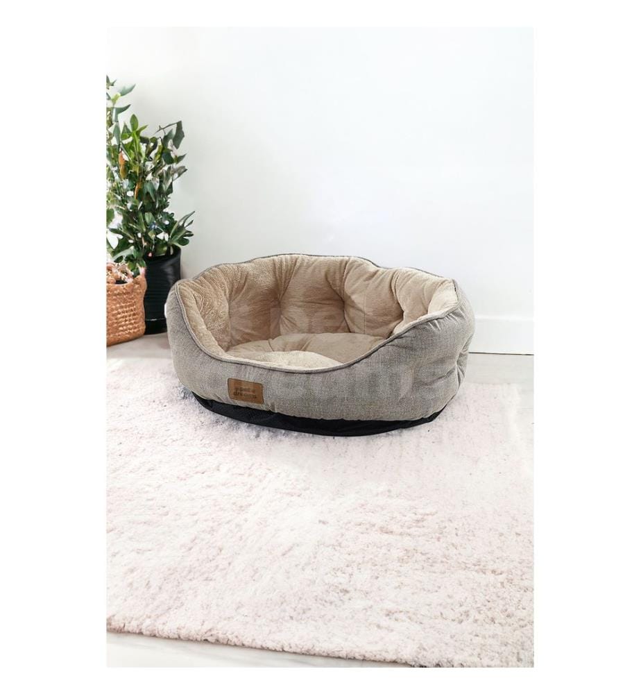 Pet Bed Beige Outer Cover: 95% POLYESTER / 5% COTTON & LYCRA