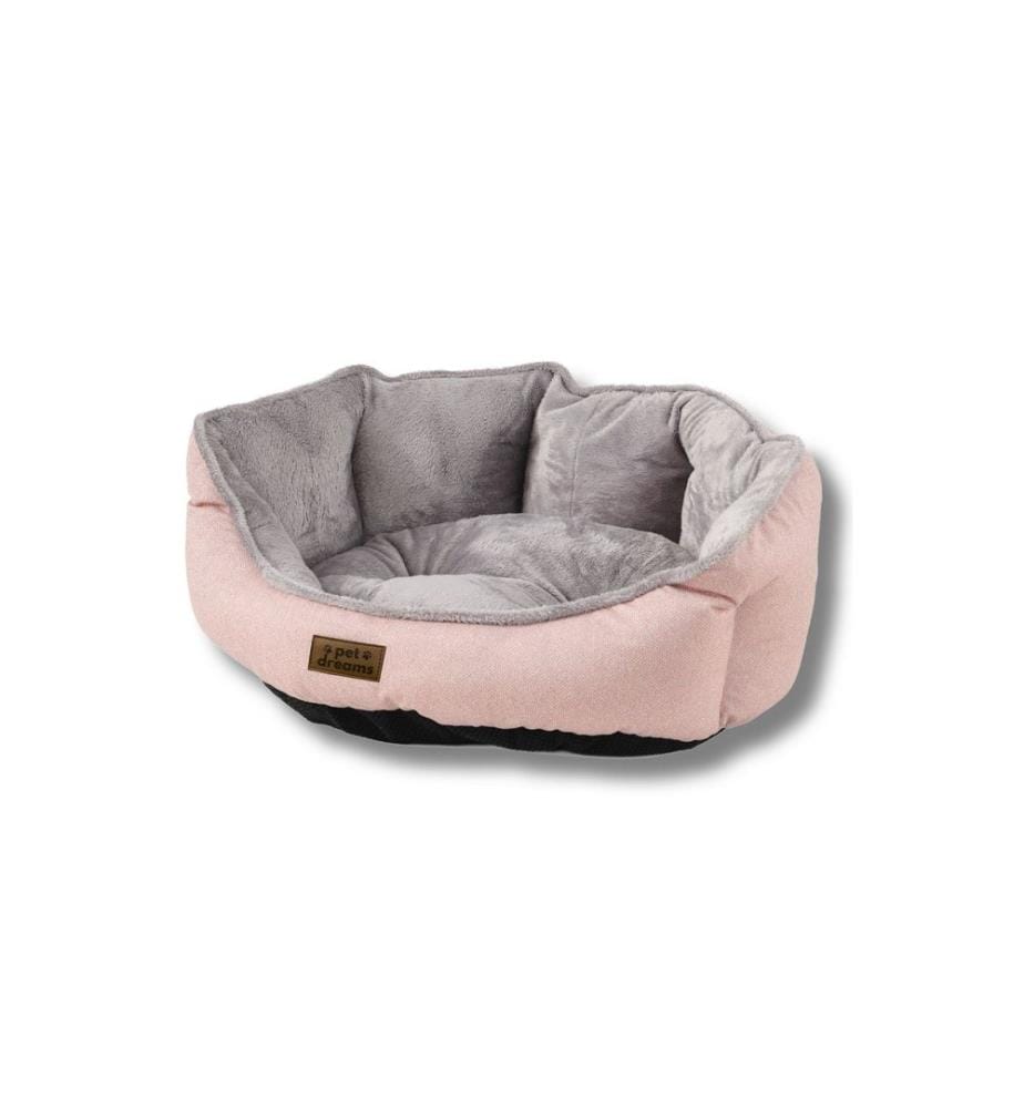 Pet Bed Salmon Grey Outer Cover: 95% POLYESTER / 5% COTTON & LYCRA