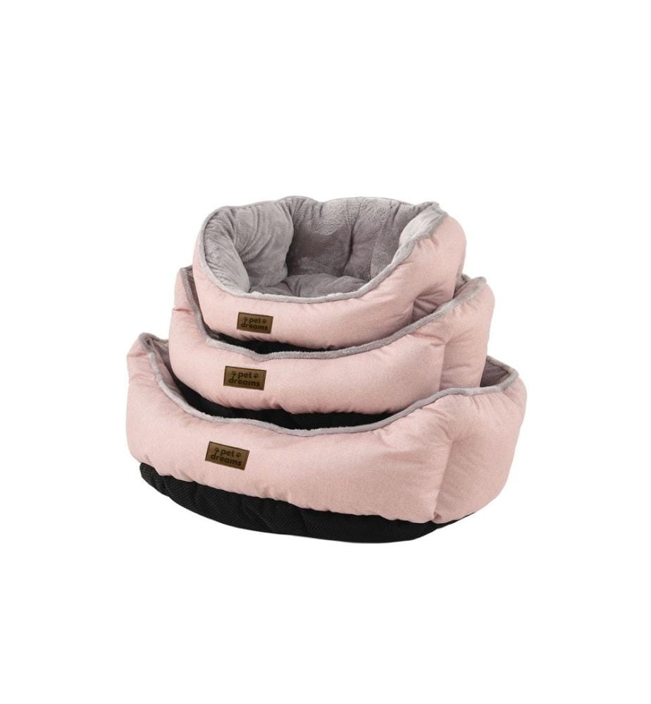 Pet Bed Salmon Grey Outer Cover: 95% POLYESTER / 5% COTTON & LYCRA