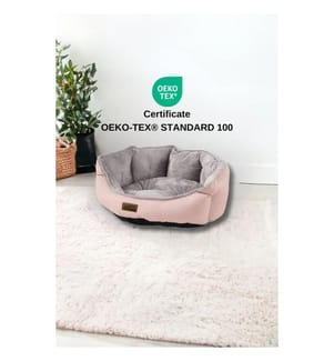 Panier pour animaux saumon gris housse extérieure : 95 % polyester / 5 % coton et lycra