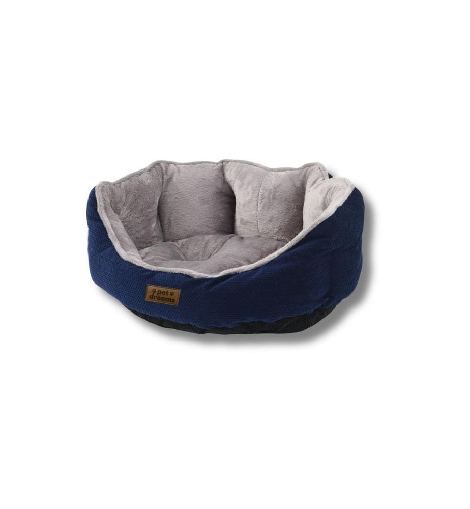 Panier pour animaux bleu marine et gris housse extérieure : 95 % polyester / 5 % coton et lycra
