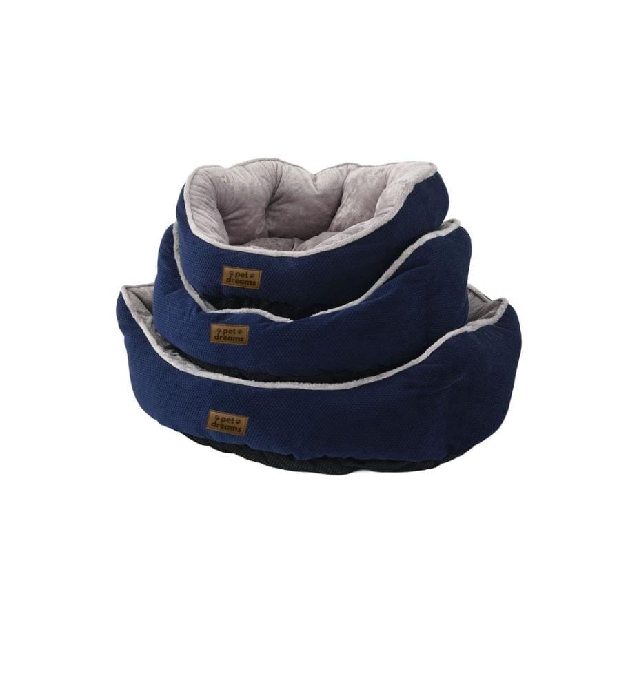 Panier pour animaux bleu marine et gris housse extérieure : 95 % polyester / 5 % coton et lycra
