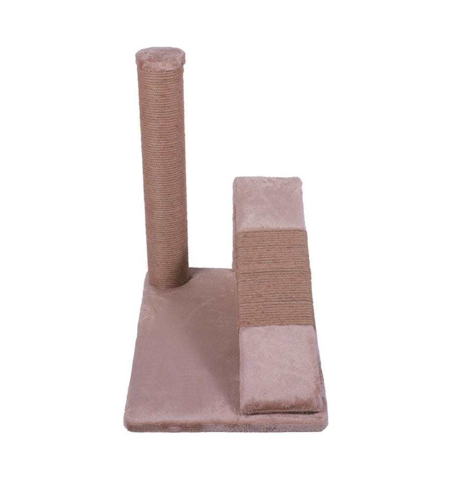 Griffoir pour chat beige 100% tissu peluche