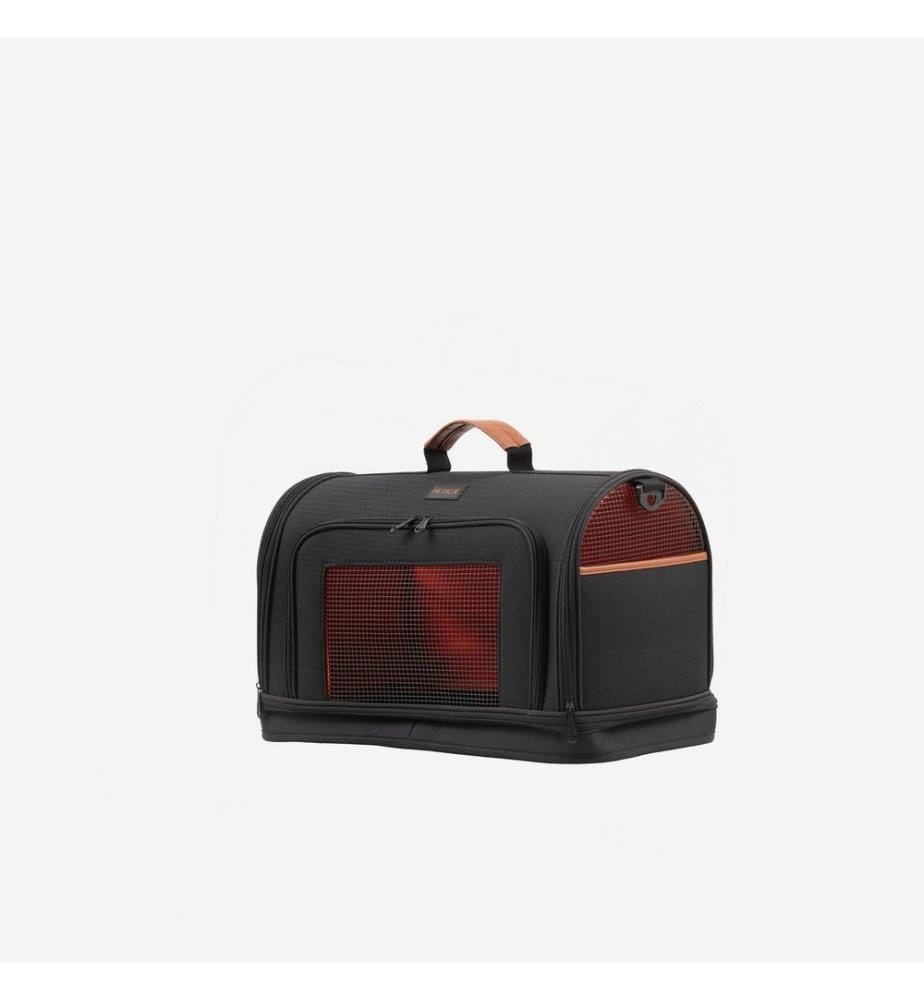 Sac de transport pour animaux noir 100 % polyester