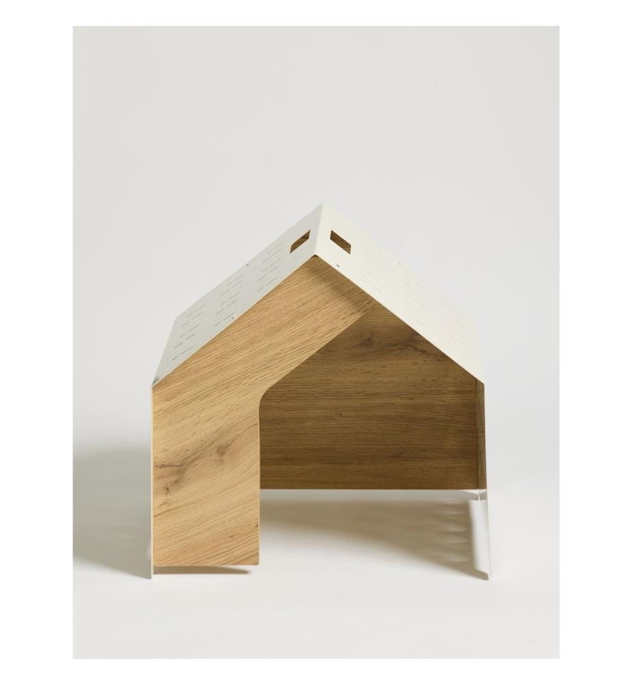 Niche pour animaux en métal couleur crème MÉTAL (épaisseur : 2 mm) / MDF (épaisseur : 18 mm)