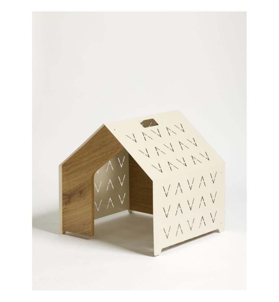Niche pour animaux en métal couleur crème MÉTAL (épaisseur : 2 mm) / MDF (épaisseur : 18 mm)