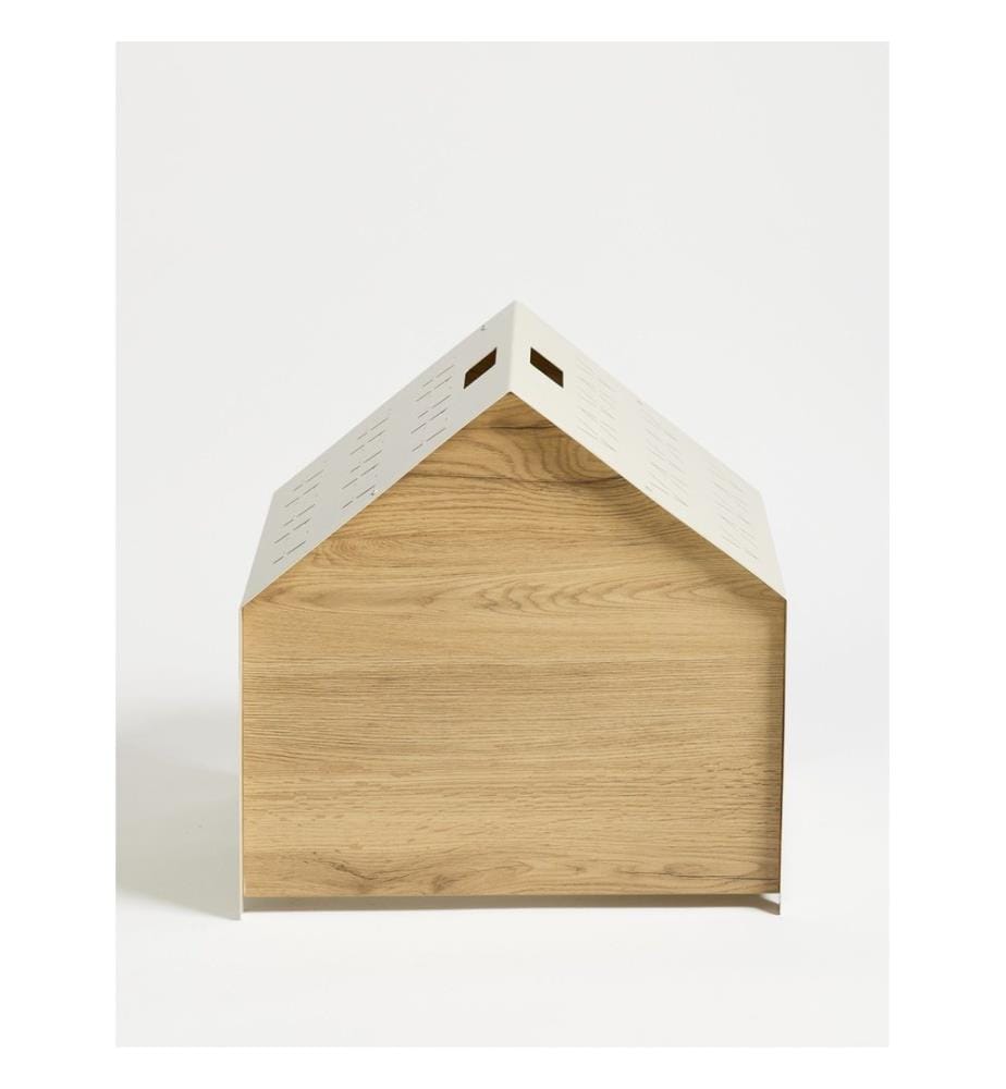 Niche pour animaux en métal couleur crème MÉTAL (épaisseur : 2 mm) / MDF (épaisseur : 18 mm)