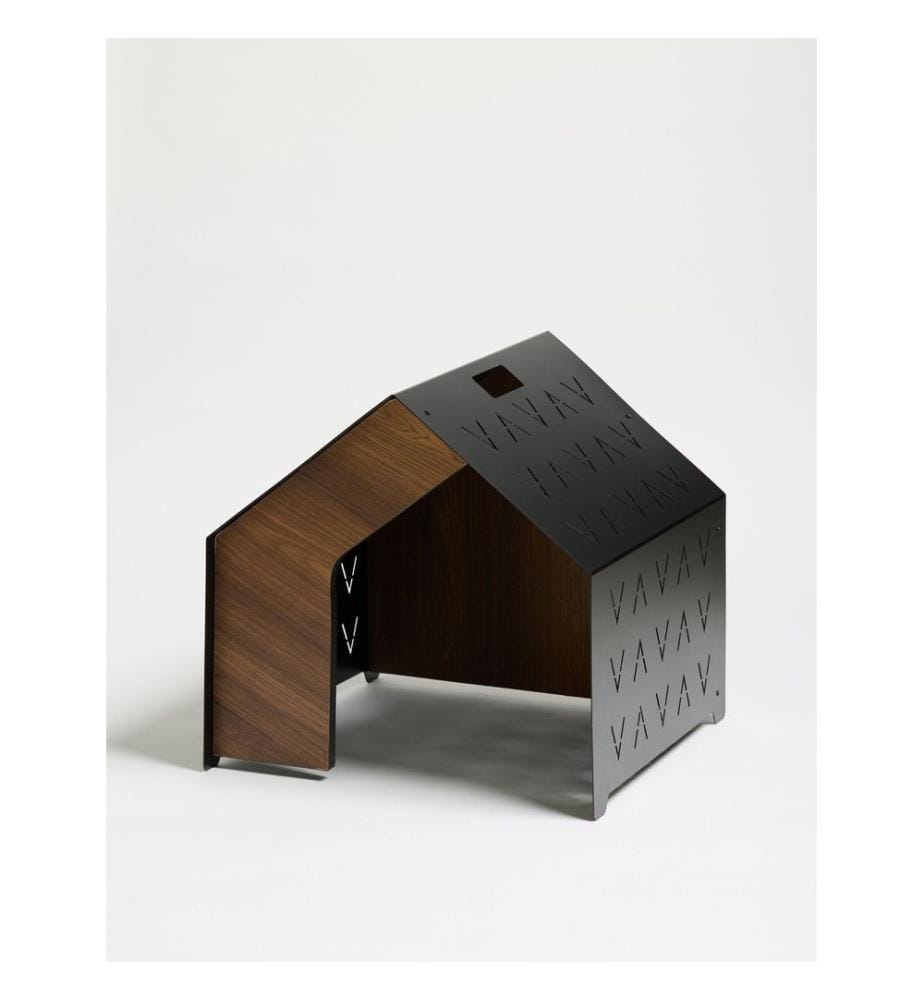 Niche pour animaux en métal noire MÉTAL (épaisseur : 2 mm) / MDF (épaisseur : 18 mm)