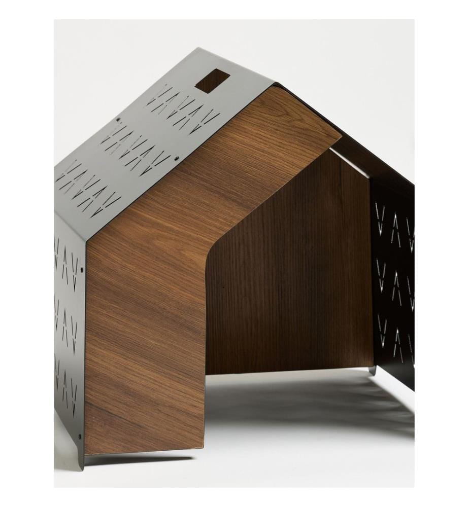 Niche pour animaux en métal noire MÉTAL (épaisseur : 2 mm) / MDF (épaisseur : 18 mm)