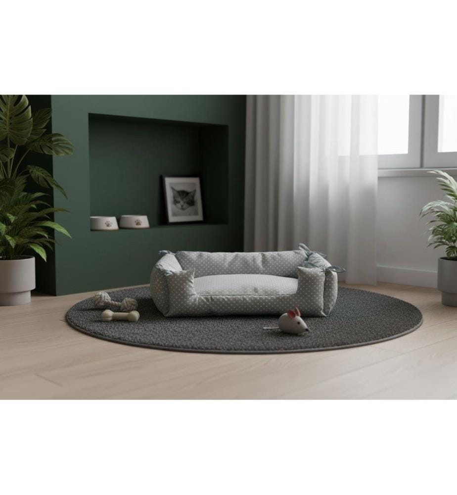 Panier pour animaux gris tissu extérieur : 70 % coton / 30 % polyester