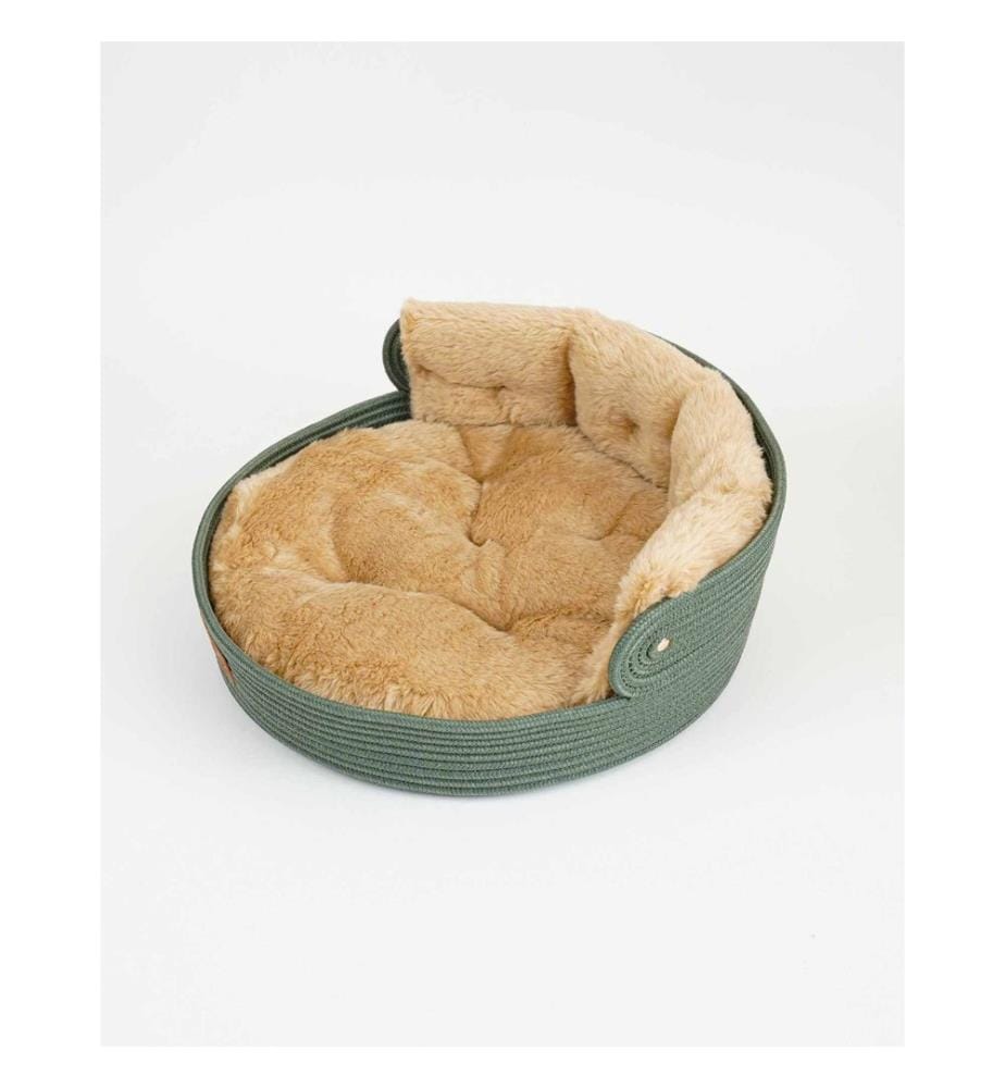 Panier pour animaux kaki 100 % polyester