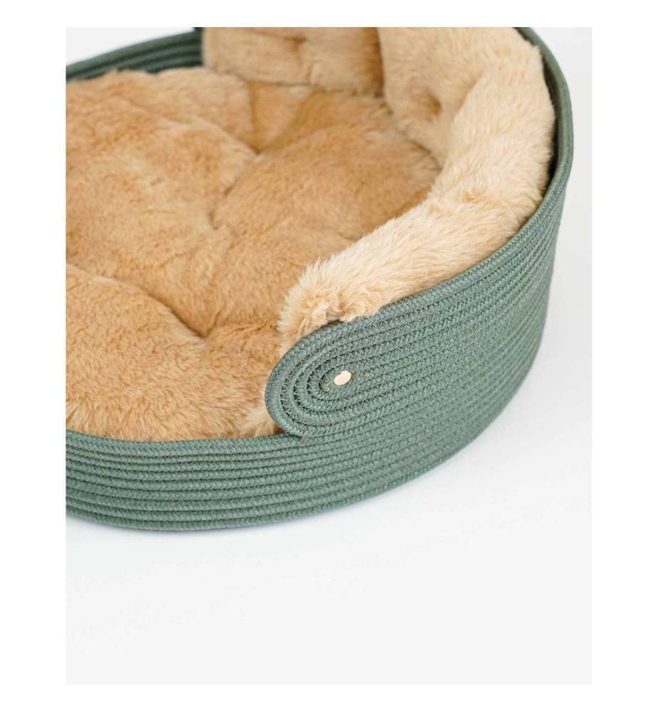 Panier pour animaux kaki 100 % polyester