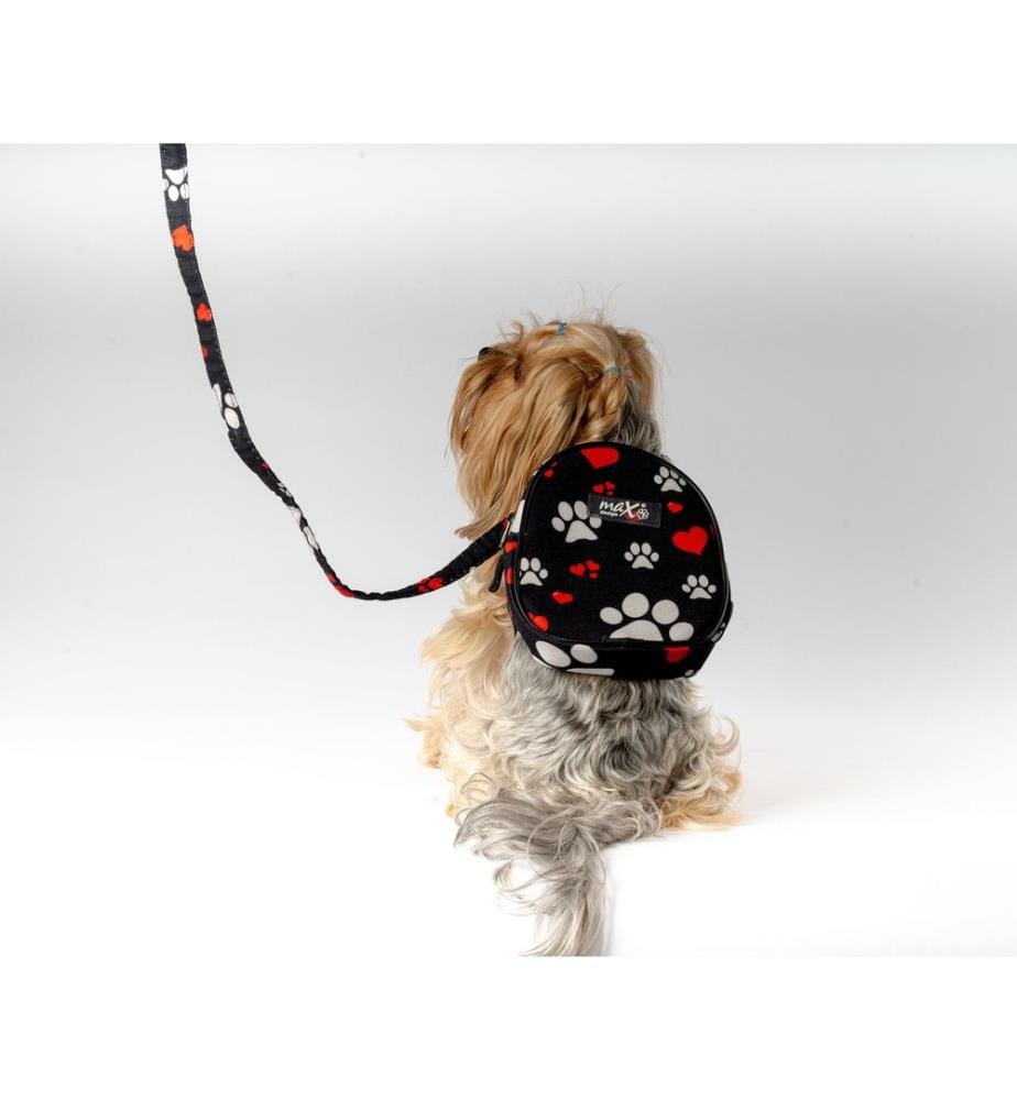 Sac à dos pour chien noir 100 % tissu alvéolé