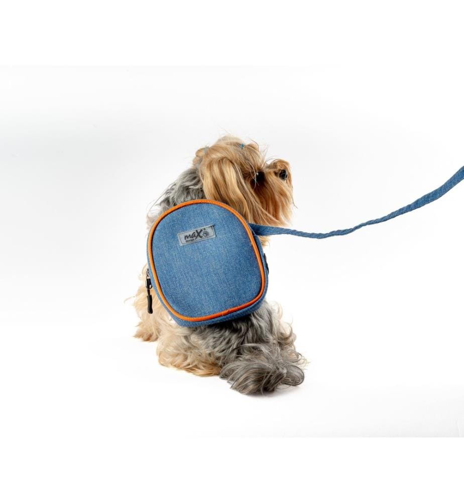 Sac à dos pour chien bleu 100 % tissu alvéolé