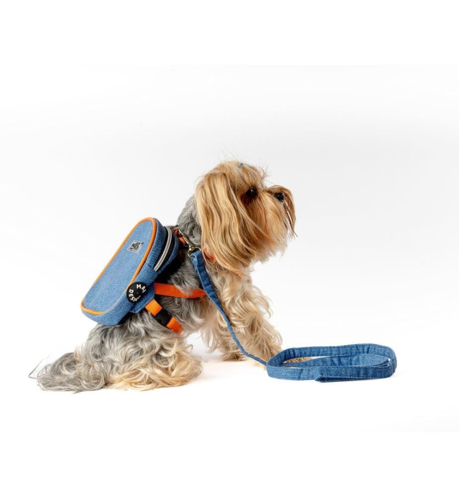 Sac à dos pour chien bleu 100 % tissu alvéolé