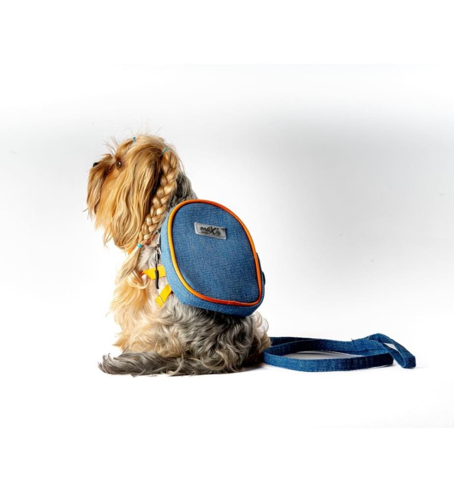 Sac à dos pour chien bleu 100 % tissu alvéolé